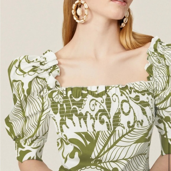 LA DoubleJ Green and White Mini Dress - Picture 4 of 9